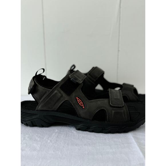 Men's Keen Targhee iii Grey and Black Open Toe Hiking Sandal, Size 14 - Picture 3 of 9